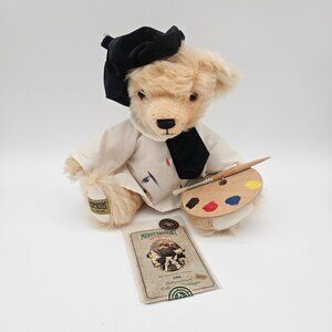 Vintage 12" MerryThought Jointed Mohair Bear The Artist Painter by Oliver Holmes